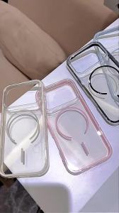 TAOYUNXI | Luxury 2 IN 1 For Magsafe Clear Phone Case For iPhone 17 Pro Max 15 16 13 14 11 12 Pro Max Magnetic Wireless Charging Soft Cover