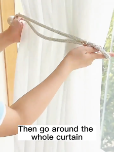 Elegant Pearl-Embellished Curtain Tiebacks - Home Décor Window Treatment Accessories