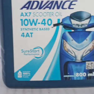 Shell AX7 Scooter 4-AT 10W-40 ปริมาณ 0.8 ลิตร น้ำมันเครื่องมอเตอร์ไซค์