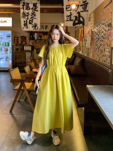 Korean Style Waist-Cinching Slimming Casual Vintage Tea Break Dress Early Autumn Super Beautiful Fashionable Anti-aging Dress