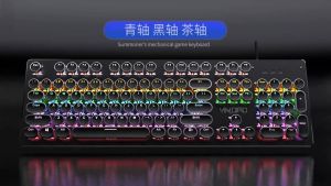 (1-3 Days Delivered)genuine GTX500 Wired mechanical keyboard with 9-color mixed color RGB lighting effect (exchangeable shaft)For PC Laptop Tablet