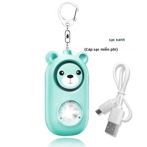 Móc Khóa Báo Động Tự Vệ Cá Nhân 130db Có Đèn LED Dành Cho Phụ Nữ Và Trẻ Em Gái Còi Báo Động An Toàn Để Bảo Vệ Cá Nhân