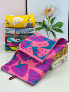 Pure Cotton Flannel Towel Soft Face Wash Hand Dry Non-shedding Water Absorbent Cartoon Resistant Dirty Student Bath Towel