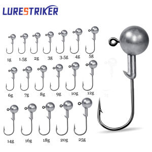 Lurestiker1g 1.5g 2g 3g 4g 5g 6g 7g 8g 12g 16g 20g 28g all sizes of lead head jig hooks for fishing crank soft worm lure hooks