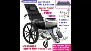 FULLY ADVANCED Reclining Wheelchair with Toilet Bowl LOWEST PRICE