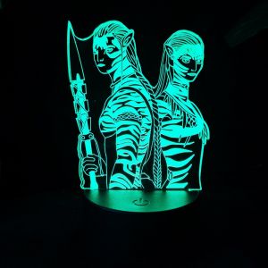 Hot Toys | Avatar 3D acrylic night light 16 color color color changing night light with remote control dimmable LED light as a gift for fan