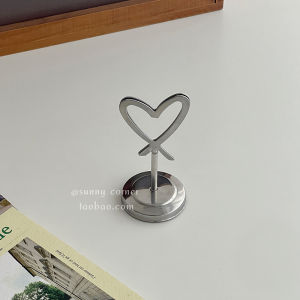 Creative Stainless Steel Vertical Card Holder Note Clip Display Photo Stand Desk Decoration Utility Document Clip Holder