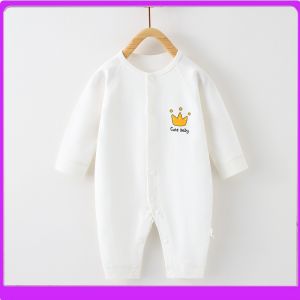 เสื้อผ้าบุคลากรพยาบาลผ้าฝ้ายแท้สำหรับเด็กแรกเกิด ฤดูร้อนบาง เสื้อผ้าที่ปรับอากาศสำหรับเด็กชายและเด็กหญิง เสื้อผ้าเด็ก 0-3 เดือน