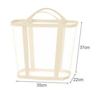 Nylon Mesh Laundry Basket Large Capacity Portable Dirty Clothes Organizer Breathable Foldable Wall Mounted Clothes Basket