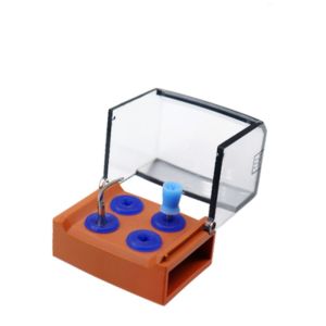 4Holes Dental Ultrasonic Scaler Tips Holder Stand Odontologia Low Speed Burr Disinfection Storage Box for RA Burs Dentistry Tool