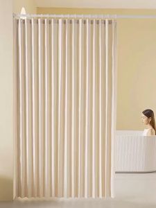 COD ม่านห้องน้ำ  ฉากกั้นห้องน้ำ ขนาด 120x200cm 180x200cm 240x200cm มีเสถียรภาพสูง 230g ผ้าหนา ผ้าม่านอาบน้ำ กันน้ํา กันเชื้อรา ผ้าม่านห้องน้ำ มีแท่งปรับขนาด