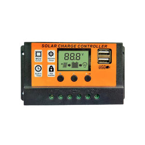 Solar Charge Controller 10A-100A Solar Panel Controller 12V/24V LCD Display Dual USB for Solar Panel Photovoltaic Home System