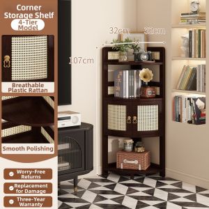 TUOJUE | Storage Corner Shelf Multi-level Organizer Display Space Saving