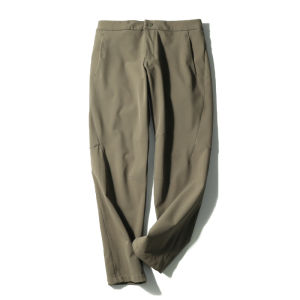 กางเกงลำลองชายผ้าขนแกะฤดูหนาวปี 2024 กางเกงขายาวทรงตรงเอวยางยืดผ้าโพลีเอสเตอร์ ทรงหลวม สไตล์ลำลอง กางเกงขายาวทรงตรง