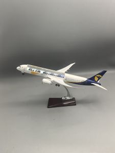 47cm Large Scale Cabin Door Openable Mongolia B787-9 Diecast Resin Airplane Model Kit with Stand For Aviation Souvenir Gift
