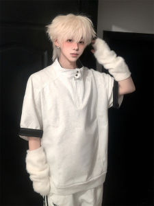 LIUBU | Summer Design Color Block Structural T-Shirt Polo