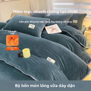 Bộ Bao Gối Mỏng Đầy Đặn Từ Vải Coral Fleece