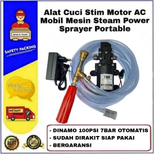 Alat Cuci Motor AC Mobil Mesin Steam Power Sprayer Portable
