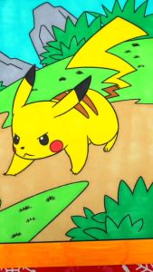 Pichu Pokemon - Set 10 Tờ Tranh Tô Màu Kích Thước A5 A4 Dành Cho Màu Sáp Màu Chì - TRANH TÔ MÀU COLOR LAND