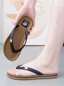 New Arrival Export Thailand Rubber Flip Flops Mens Summer Outdoor Non-Slip Durable Abrasion Resistant Flip-Flops Mens Beach Shoes