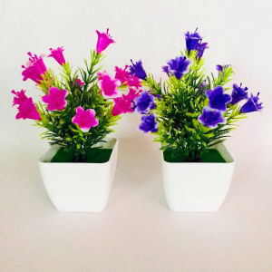 Azgalery PBP10 / Pot Bunga Plastik Hiasan Rumah Dekorasi Ruangan Indah Imut Tanaman Hias Terlaris Sakura Artificial Flower / COD