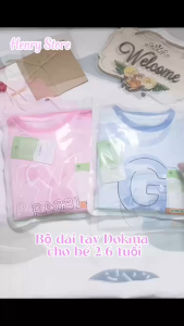 Bộ quần áo cổ tròn dài tay Dokma DB2794 cho bé từ 2-6 tuổi