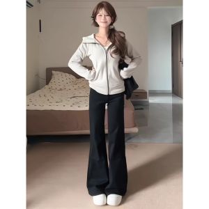 Quần Ống Loe Cho Bà Bầu 2025 Quần Dài Thường Ngày Mùa Thu Đông Thoải Mái Không Bó Sát Bụng Quần Dài Thường Ngày Cho Phụ Nữ Mang Thai
