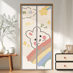 Retro Chinese Style Air Conditioner Curtain Privacy Windproof Heat Insulation Bedroom Home Use Curtain Modern Minimalist Style