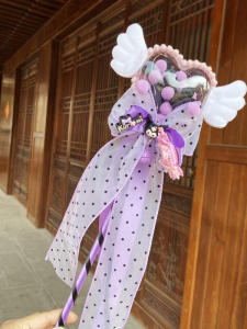 Glowing Fairy Wand for Girls Handmade Magic Stick Baby Toy Butterfly Knot Stage Performance Props Angel Wings  Princess