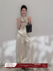 THROUS | Bộ Quần Áo Hàn Quốc Mùa Hè Phong Cách Dễ Thương Áo Thun Rộng Quần Cao Đóng