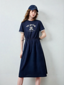 Toyouth | Đầm Thun American Vintage Phong Cách Thể Thao Dây Đai Ngực