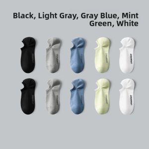 HLA | Mens Summer Breathable Antibacterial Socks Short Mesh Anti Odor HLA Sea Home New 2025 Style Pure Cotton Nylon Spandex Blend