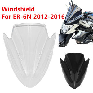 Motorbike For Kawasaki ER-6N ER6N 2012 2013 2014 2015 2016 Windscreen Windshield Wind Deflector Shield Screen Visor Glass with Nuts