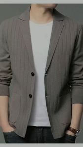 Áo khoác nam áo khoác thiết kế kiểu vest chất liệu len dệt kim cao cấp dẫn đầu xu hướng thời trang Hàn T5