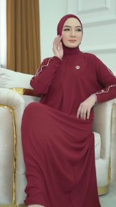 Murah Meriah Abaya Habibah Premium By Melisa Syari Gamis Mecca daily Batwing Oversize Abaya Dress Inara Dress Crinkle Premium Daily Muslimah Busui Zipper abaya elsira