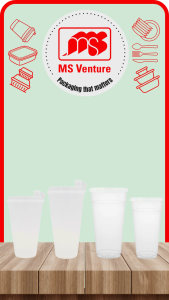 {MSV-WS} Quality Plastic Cups 16oz-22oz with Lid Options for Hot & Cold Beverages Anti Leak Durable Reusable  MS T16 T22