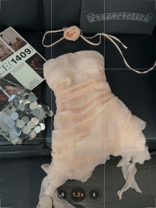 Asymmetric Hemline Wraparound Waist Design Pink Tunic Dress Womens Summer Short Skirt Pure Desire Style Zipper Closure A-Line Dress