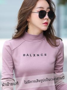 Pure Cotton Half Turtleneck Bottoming Shirt Womens 2024 New Arrival Fall and Winter Inner Wear Brushed Thickened Heattech Cotton T-Shirt Upper Autumn Clothes