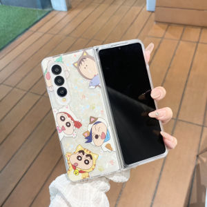 เคสโทรศัพท์มือถือ Samsung ZFold7 Fold5 Fold6 Fold3 W23 W24 W22 ลายแมวเงินสุดน่ารัก ดีไซน์เกาหลี ลายการ์ตูน ปกป้องหน้าจอได้ดี