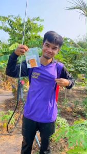 ผงดำเทพสถิตย์ อาหารเสริมพืชฉีดทางใบ ขนาด 2 กรัม แนะนำสำหรับคนปลูกผักสวนครัว ไม้ดอก ไม้ประดับ