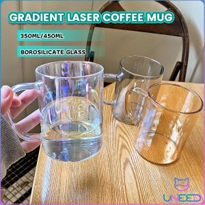 Need Heat Resistant Coffee Glass Creative Aurora Milk Mugs Cup Desktop Drinking Drinkware 350ml 450ml