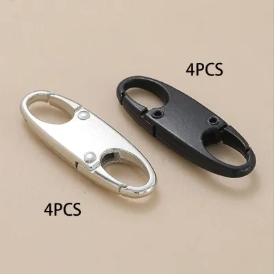 8 Pcs Silver Zipper Lock Clip New Metal Detachable Carabiner Clip Black Anti Theft Bag Backpacks