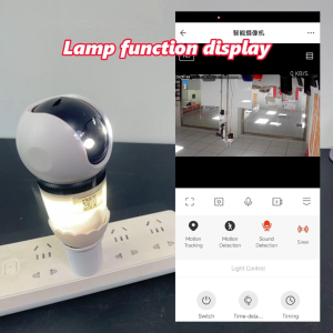 Wistino E27 Bulb Camera 5MP HD Bulb&Camera Two-way Talk Security Surveillance CCTV Auto Tracking Camera With Floodlight Tuya Smart Life