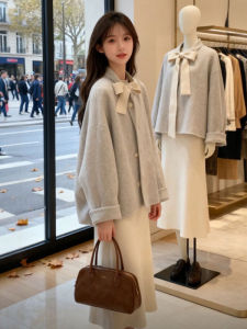 CHANGTONG | French Style High Class Nice Appearance Tweed Coat and Skirt Set
