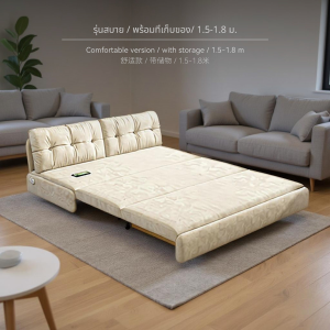 โซฟาเบดเอนกประสงค์ ใช้ในบ้าน · สีดำ 2567 ใหม่ · ความจุเก็บของ โซฟา ปรับ นอนได้ หนัง แท้ วินเทจ cushion sofa เบด เบต นอน หนา ทูอินวัน sofas indoor