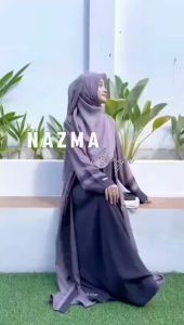 Nazwa Abaya | Gamis Abaya Anak Perempuan Remaja Kekinian Lebaran 2025 Bahan Crinkle Airflow Usia 11-18 Tahun Outfit Muslim Perempuan Remaja Lebaran 2025