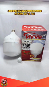 Bohlam LED Jumbo 50W Myvo United Bergaransi SNI Lampu LED Cahaya Putih Terang Maximal 50 WATT Produk Original Myvo
