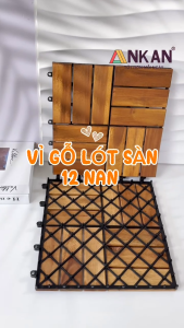 Vỉ Nhựa Lót Sàn ANKAN Chịu Nước Tốt Chống Cong Vênh Mối Mọt 12 Nan Màu Vàng Hàng Xuất Khẩu