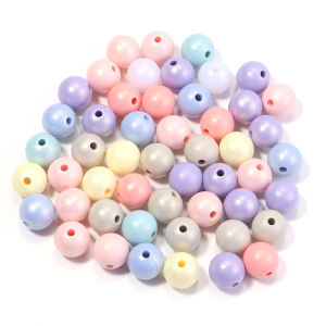 30-100pcs/lot Round Acrylic Beads 6/8/10/12/14/16mm Transparent Beads Loose Spacer Bead For DIY Jewelry Making Neckalce Bracelet