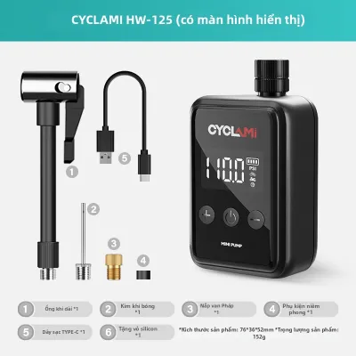 CYCLAMI | Bơm Điện Tự Động Di Động cho Xe Đạp và Bóng